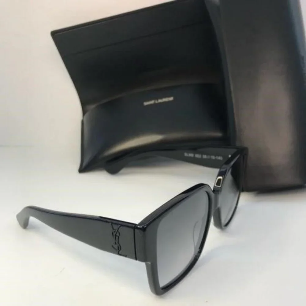 New  - 💯 Authentic Saint Laurent Black Grey Sunglasses SLM9 - Picture 4 of 13